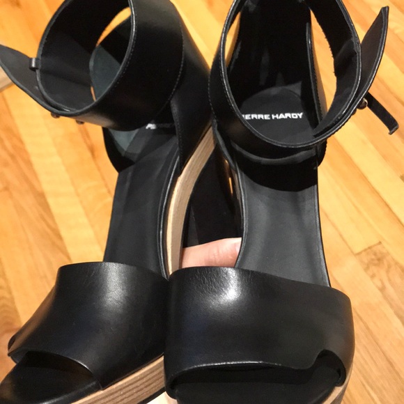 Sandals Leather Square Heels Pumps Platform Ankle chunky block designer luxury - Picture 5 of 7